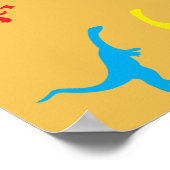 Kleurrijke dinosaurussen poster (Hoek)