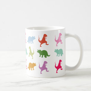 Kleurrijke Dinosaurussen Wit 325 ml Classic Mok