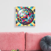 Kleurrijke discobal canvas kunst! afdruk (Insitu (Woonkamer))