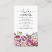 Kleurrijke display douche informatiekaartje (Voorkant)