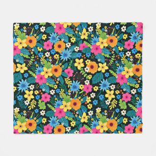 Kleurrijke Ditsy Bloemen Bloemendesign-43785 Fleece Deken