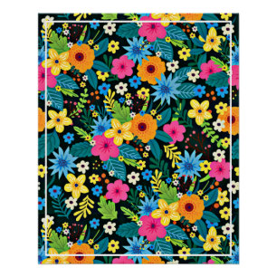 Kleurrijke Ditsy Bloemen Bloemendesign-43785 Perfect Poster