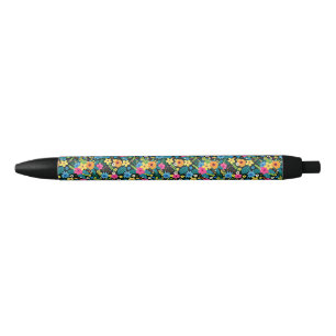 Kleurrijke Ditsy Bloemen Bloemendesign-43785 Zwarte Inkt Pen