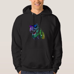 Kleurrijke DJ T Rex Funny Hoodie