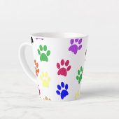 Kleurrijke dog schilderafdrukken latte mok (Linkerhoek)