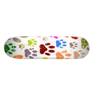 Kleurrijke dog verven skateboard