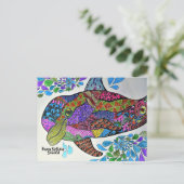 KLEURRIJKE DOLFĲN | Kleurboek Postkaart (Staand voorkant)