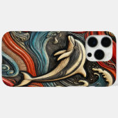 Kleurrijke Dolphin Relief Design Case-Mate iPhone Case (Achterkant (horizontaal))