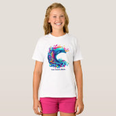 Kleurrijke Dolphin Splash- T-shirt (Voorkant volledig)