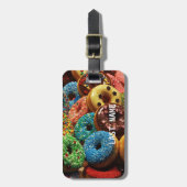 Kleurrijke Donuts Bagagelabel (Voorkant verticaal)