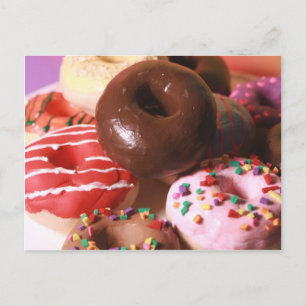 Kleurrijke donuts briefkaart