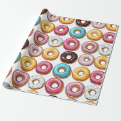 Kleurrijke Donuts Cadeaupapier (Uitgerold)
