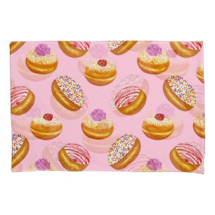 Kleurrijke Donuts: Hand getrokken Waterverf Kussensloop