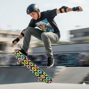 Kleurrijke Donuts met Sprinkles Skateboard
