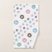 Kleurrijke donuts patroon handdoek set (Handdoek)
