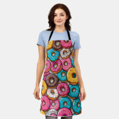 Kleurrijke donuts schort (Gedragen)