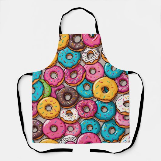 Kleurrijke donuts schort (Voorkant)