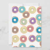 Kleurrijke Donuts & Spikkels Monogram Bedankkaart (Achterkant)