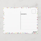 Kleurrijke Donuts Sprinkles Bedankt Briefkaart (Achterkant)