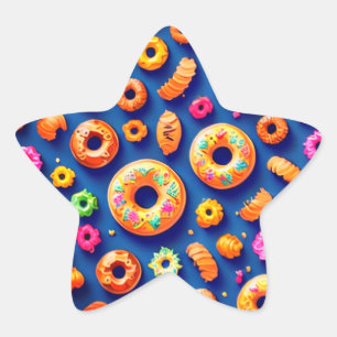 Kleurrijke Donuts, Sticker