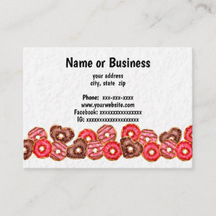 Kleurrijke donuts visitekaartje