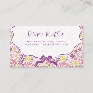 Kleurrijke Doodle Bloem Potlood Schets Baby Shower Informatiekaartje