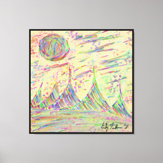 Kleurrijke Doodle Canvas Afdruk