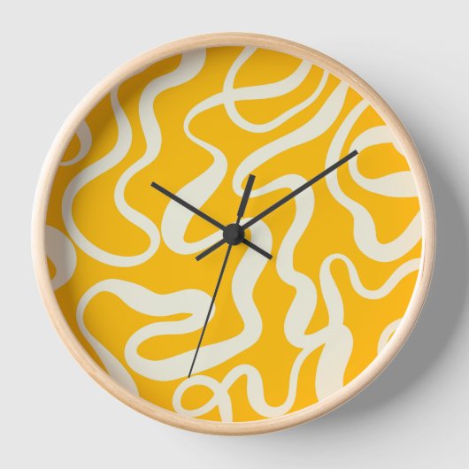 Kleurrijke Doodle Wall Clock (Voorkant)
