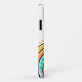 Kleurrijke Doodles en Zwemmen met naam Case-Mate iPhone Case (Achterkant/rechts)