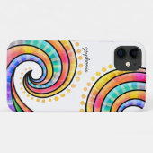 Kleurrijke Doodles en Zwemmen met naam Case-Mate iPhone Case (Achterkant (horizontaal))