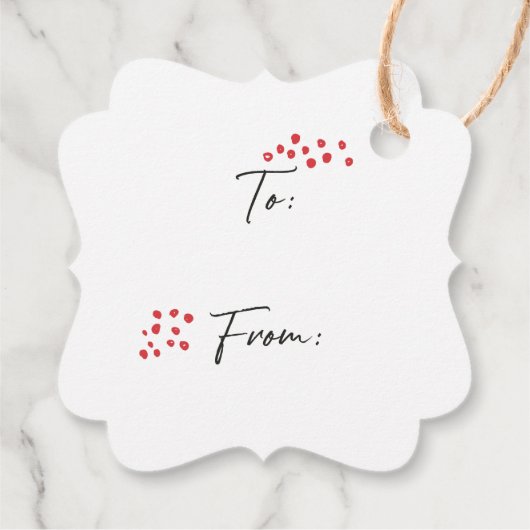 Kleurrijke Doodles Vrolijk Kerstmis tot Van Custom Bedankjes Labels (Achterkant)