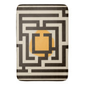 Kleurrijke doolhof patroon op aangepaste kleur badmat (Voorkant Verticaal)