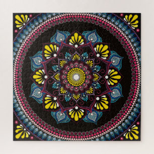 Kleurrijke Dot Art Mandala Heilige Geometrie Boh Legpuzzel