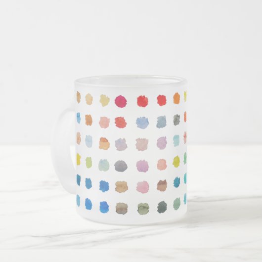 Kleurrijke dot Mok – pastel Stippen (Voorkant links)