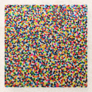 Kleurrijke dotty art onderzetter