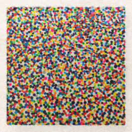 Kleurrijke dotty art onderzetter glazen onderzetter
