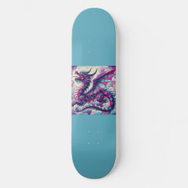 Kleurrijke draak w / licht Blauwgroen Skateboard