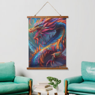 Kleurrijke Dragon Wall Tapestry Hangend Wandkleed