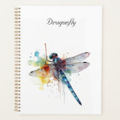 Kleurrijke Dragonfly aanpasbaar Planner (Voorkant)