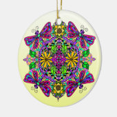  kleurrijke dragonfly Mystical Mandala Keramisch Ornament (Links)