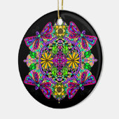 kleurrijke dragonfly Mystical Mandala Keramisch Ornament (Links)