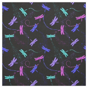 Kleurrijke dragonfly-patroonstructuur stof