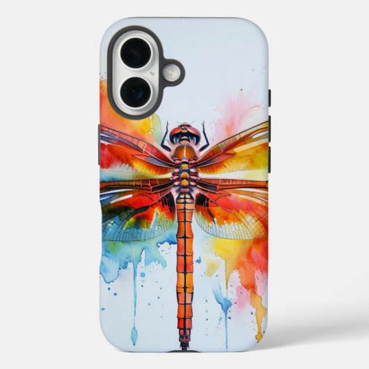 Kleurrijke Dragonfly Waterverf Telefoonhoes Case-Mate iPhone Case (Achterkant)