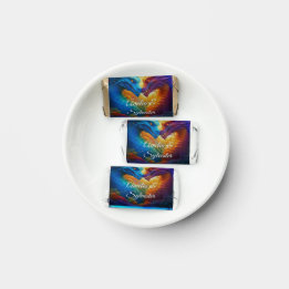 Kleurrijke Draken In Liefde 2-Zijde Chocolade Wrap