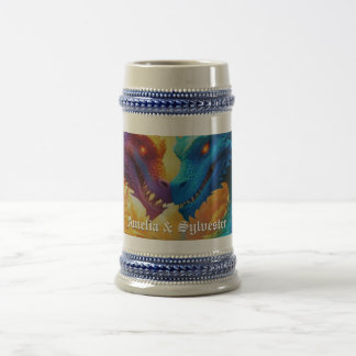 Kleurrijke Draken in Liefde Bierpul