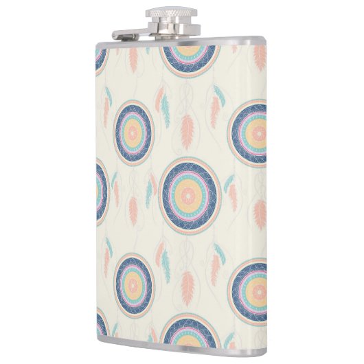 Kleurrijke Dream Catcher Mandala Heupfles (Links)