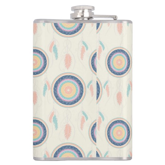 Kleurrijke Dream Catcher Mandala Heupfles (Achterkant)