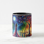 Kleurrijke dreamscape abstracte fantasiegradiënt mok (Midden)