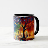 Kleurrijke dreamscape abstracte fantasiegradiënt mok (Voorkant rechts)