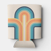 Kleurrijke driedubbele retro-archen blikjeskoeler (Achterkant)